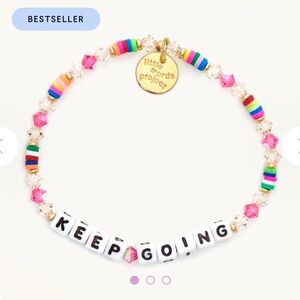 Little Words Project “keep going” letter bracelet